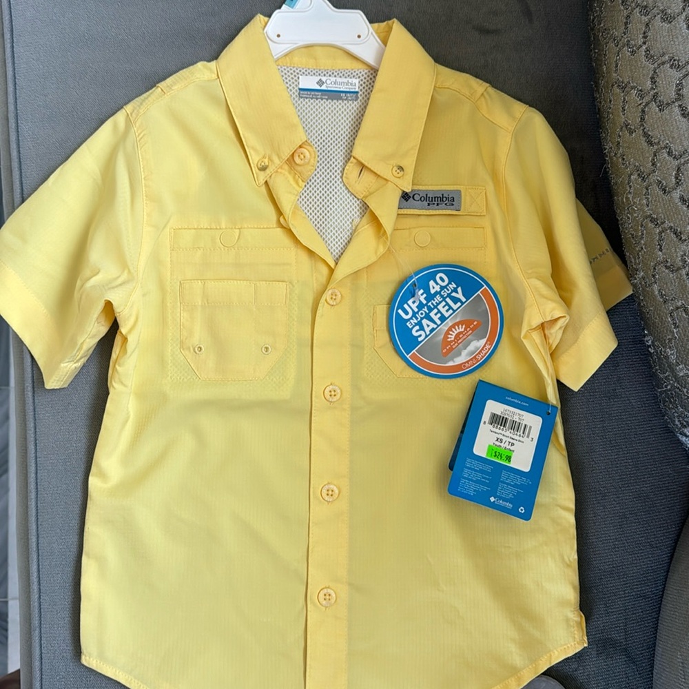 Boys Columbia shirt yellow
